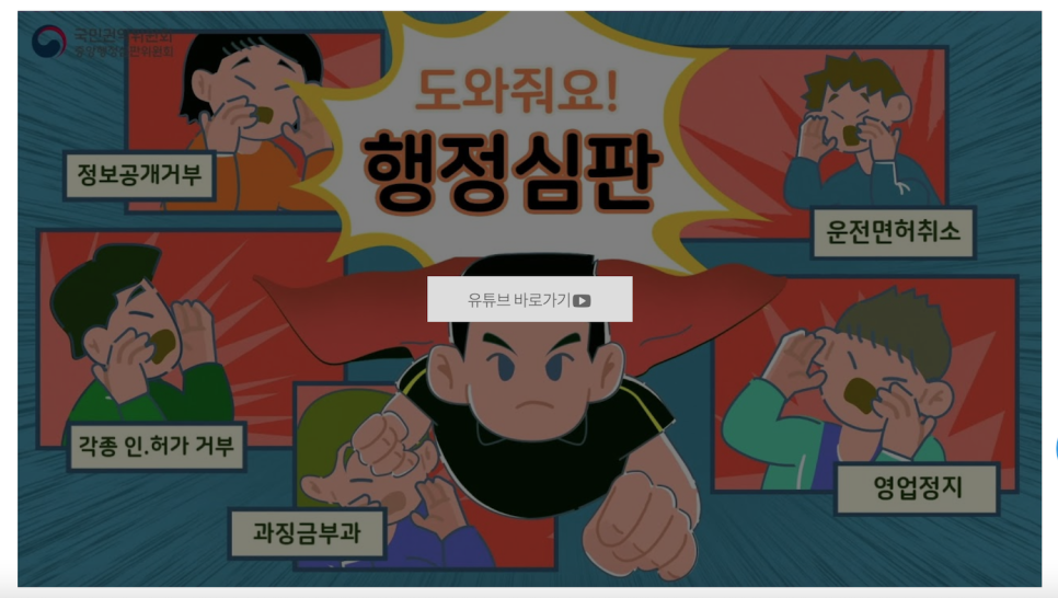 행정심판 대상 유형 안내 (운전면허취소, 영업정지, 인허가거부, 과징금 등)